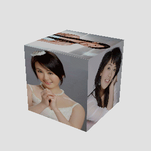 photoshop利用CS5 3D工具制作旋转的美女立方体动画