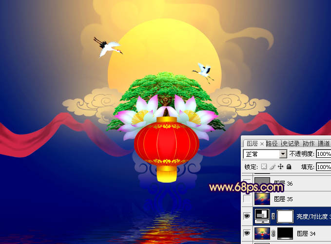 Photoshop打造出中国特色古色古香的中秋贺卡
