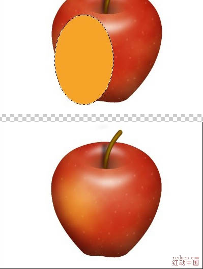 Photoshop制作一个简单的红苹果教程