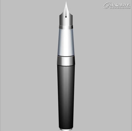 Photoshop打造一支逼真的金属钢笔