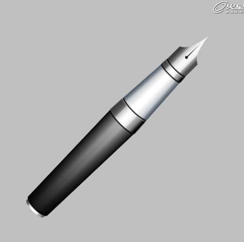 Photoshop打造一支逼真的金属钢笔