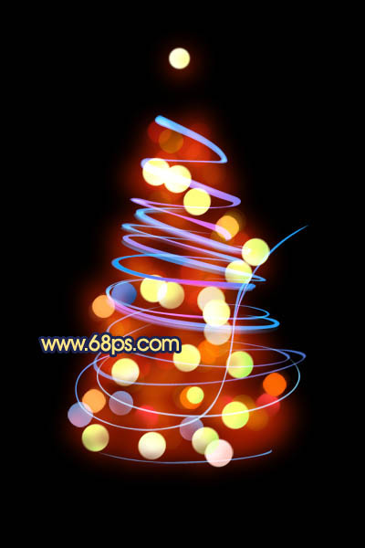 Photoshop打造斑斓的光影圣诞树