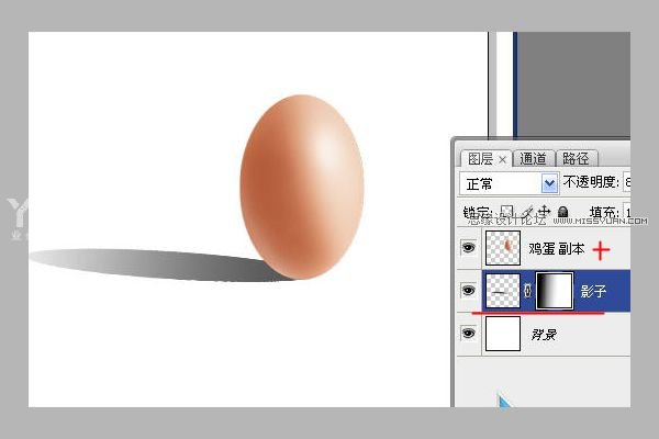 Photoshop打造一个非常逼真的鸡蛋