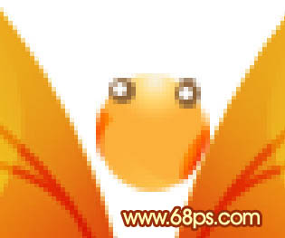 Photoshop打造可爱的橙色水晶小蝴蝶