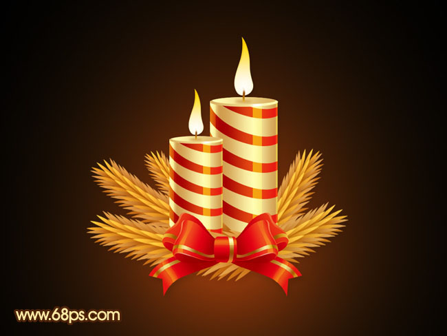 Photoshop打造漂亮的圣诞蜡烛