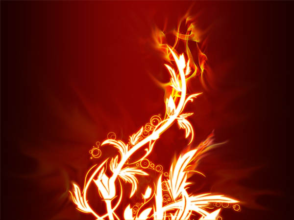 Photoshop打造超酷的火焰花纹