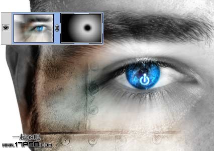 Photoshop打造发光的蓝色数码眼睛