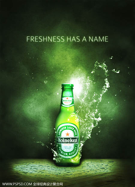 Photoshop制作超酷的动感啤酒海报