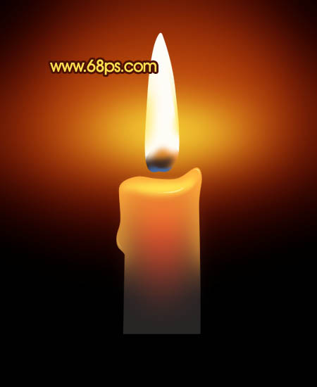 Photoshop打造简单的蜡烛与火焰