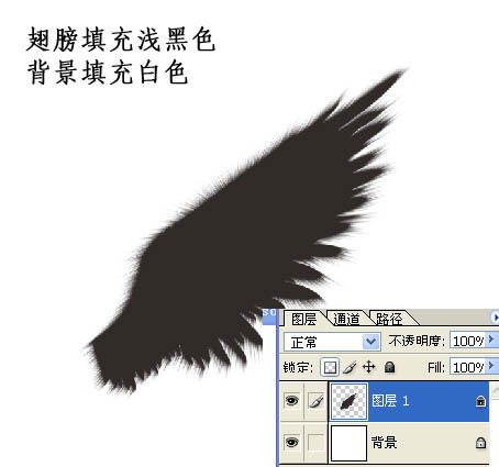 Photoshop打造个性的黑色翅膀