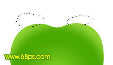 ps 绘制一个简单的绿色晶莹剔透的水晶苹果图标