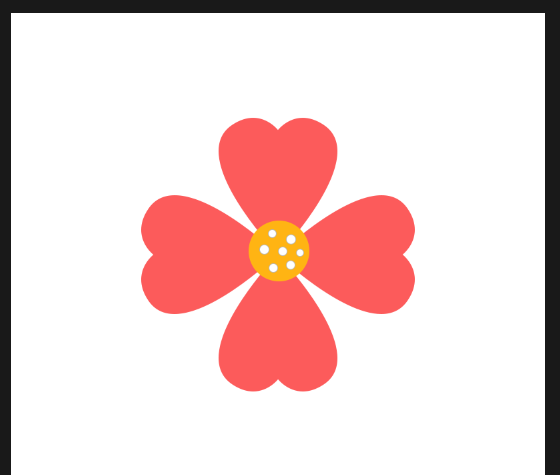 ps2018怎么绘制心形花瓣的花朵?