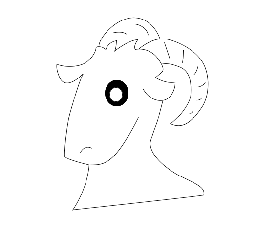 ps怎么手绘一个简笔画羊头? ps画羊头的教程