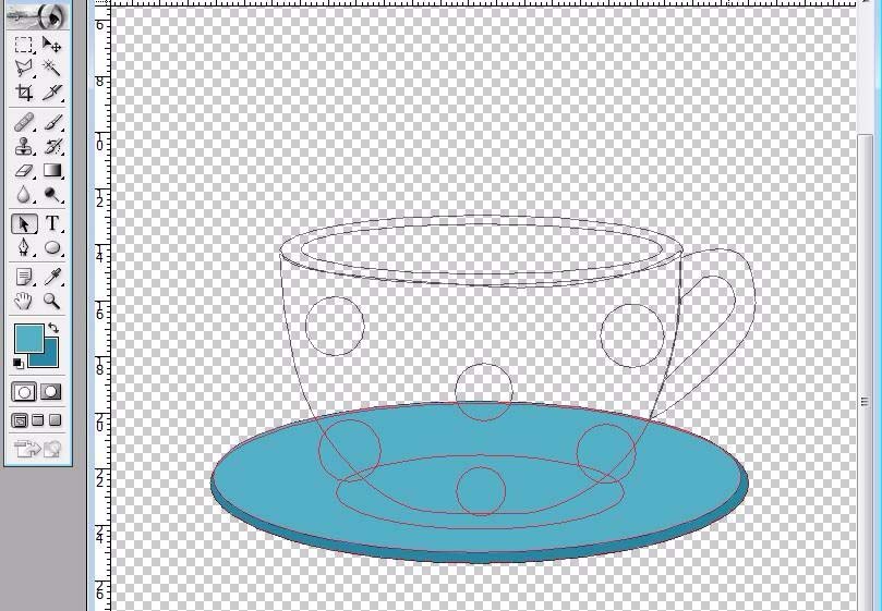 ps怎么画清爽颜色的小茶杯? ps卡通茶杯的绘制方法