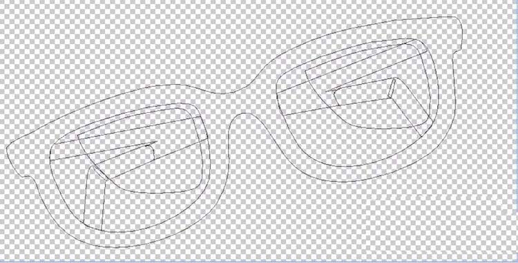 ps怎么画卡通效果的眼镜? ps手绘眼镜的教程