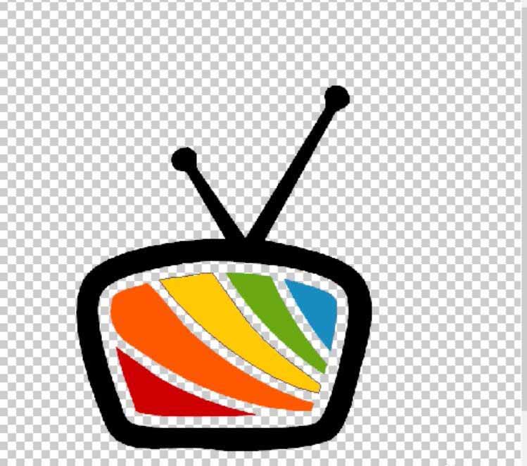 ps怎么设计一个彩色的抽象电视机标志?