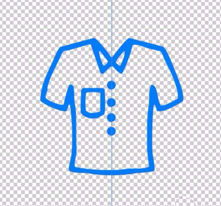 ps怎么绘制一款简单的衬衫图标?
