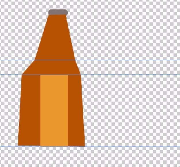 ps怎么画用色块组成的啤酒瓶?