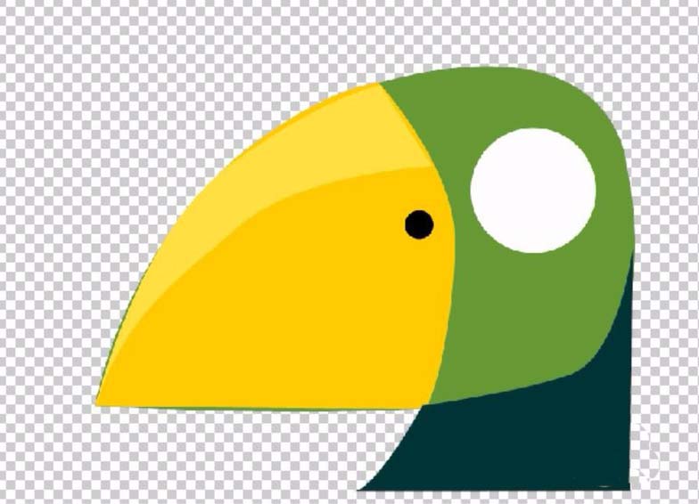 ps怎么画彩色的鹦鹉头像?