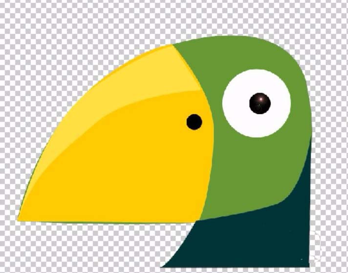 ps怎么画彩色的鹦鹉头像?