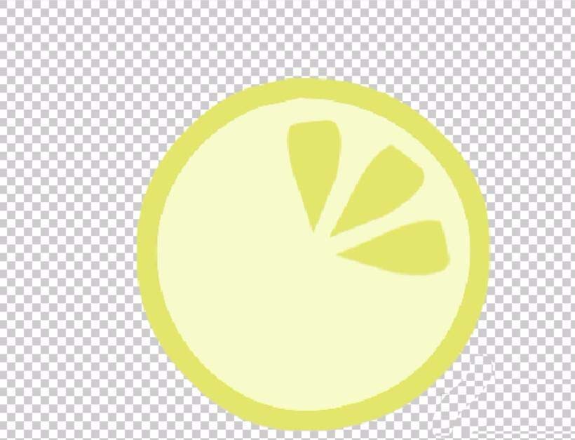 ps怎么设计切开的柠檬图标?