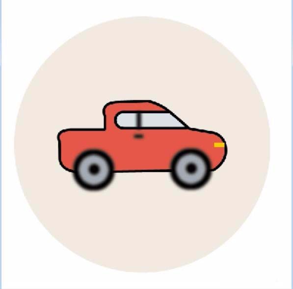 ps怎么绘制卡通动画效果的小汽车图标?