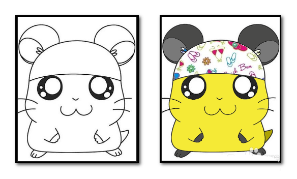 PS怎么给小老鼠动画角色填色? PS填充颜色的教程