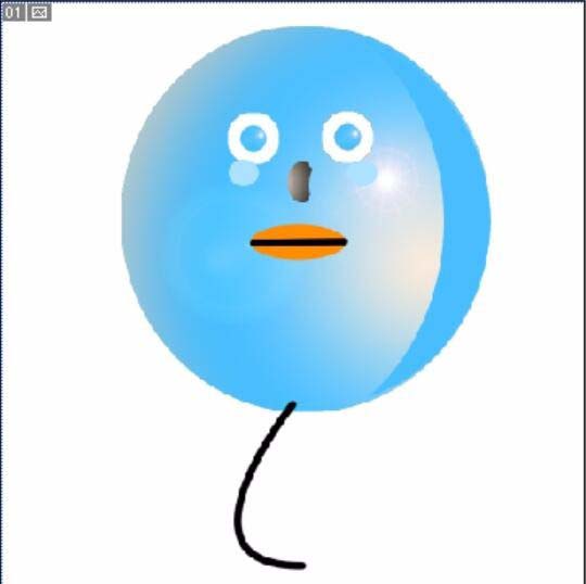 ps怎么画一个很个性的蓝色气球?