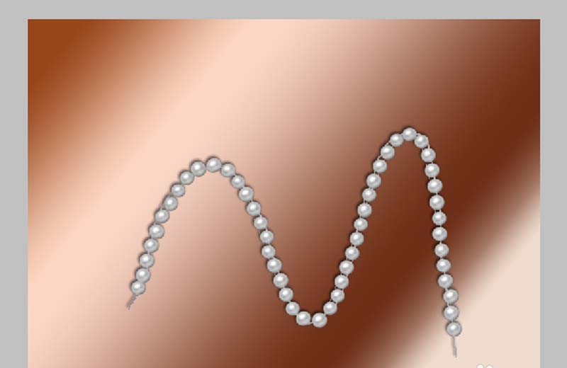 ps怎么绘制一串逼真的珍珠项链?