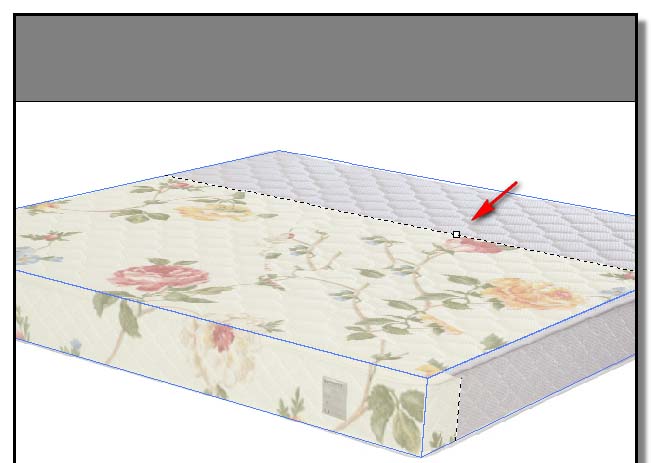 PS怎么使用消失点滤镜给床垫绘制图案?