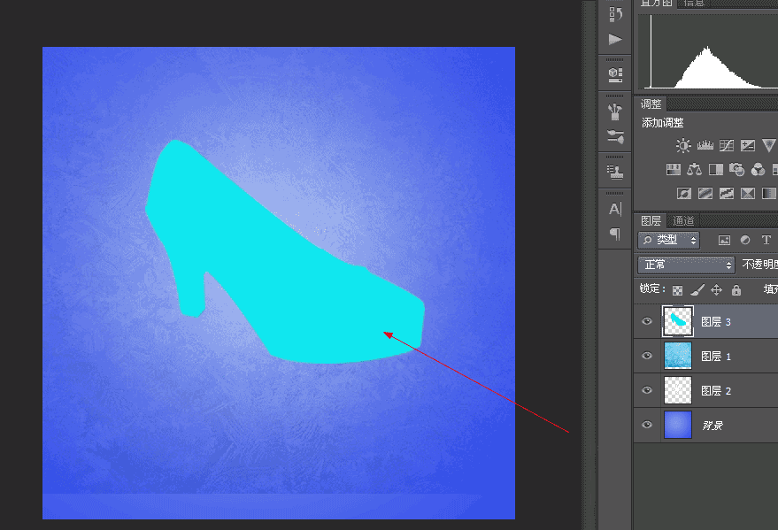 PS简单制作玻璃高跟鞋