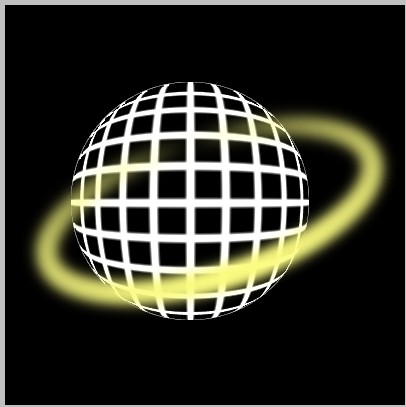 ps运用球面化功能制作卫星绕地球效果图