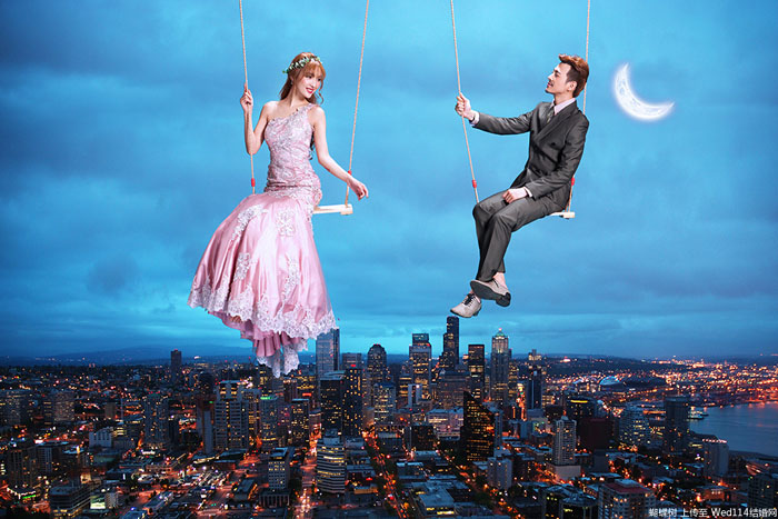 Photoshop制作浪漫的超现实玻璃罩情人节海报