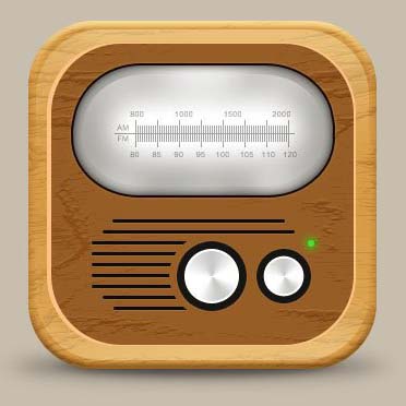 ps怎么画一个木质风格的收音机app图标?