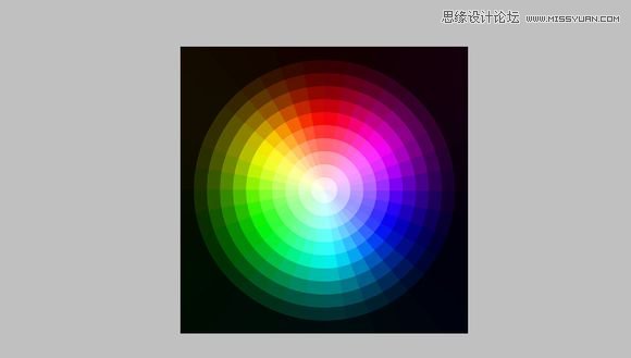 Photoshop绘制超逼真的色轮/色环配色表效果图