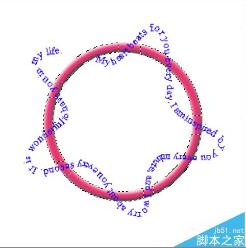 PS怎么利用路径制作围绕圆形的五角形文字?