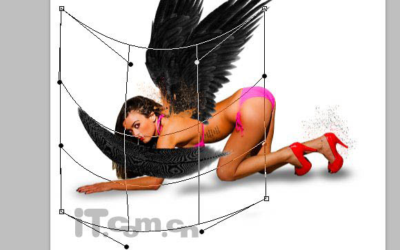Photoshop制作超酷的黑翼天使