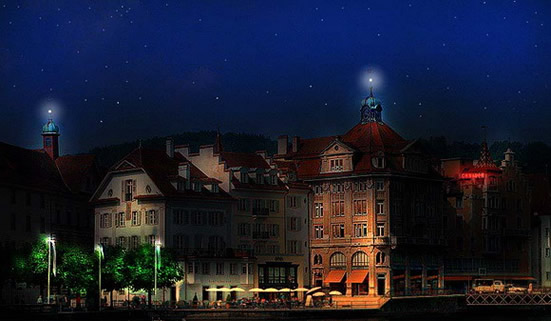 Photoshop将城市建筑照片转为夜景效果