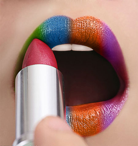 Photoshop 艳丽的质感彩唇制作方法