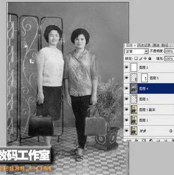 Photoshop 修复局部掉色的老照片