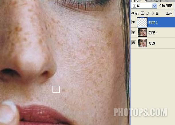 photoshop 自定义图案给多斑的人物磨皮