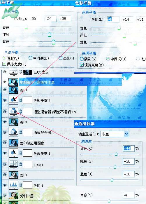 Photoshop 打造人物冷调质感肤色