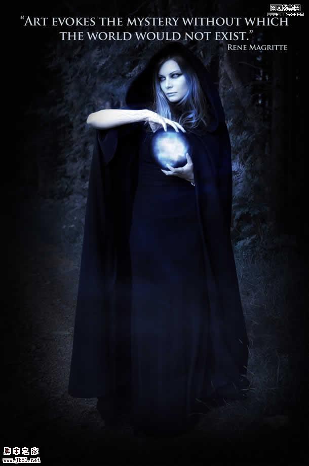 photoshop 详细制作手拿神秘魔法球的女巫师