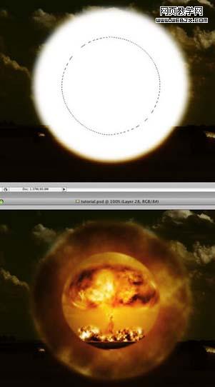 Photoshop滤镜制作核弹爆发