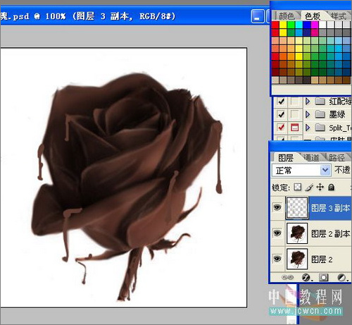 Photoshop教程：制作诱人的巧克力玫瑰