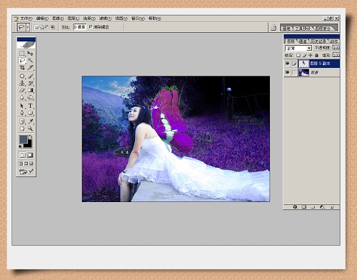 Photoshop处理艺术照片风流个性蝴蝶美女_软件云jb51.net整理