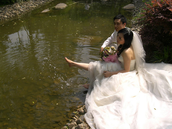 Photoshop婚纱照片处理：爱情天长地久