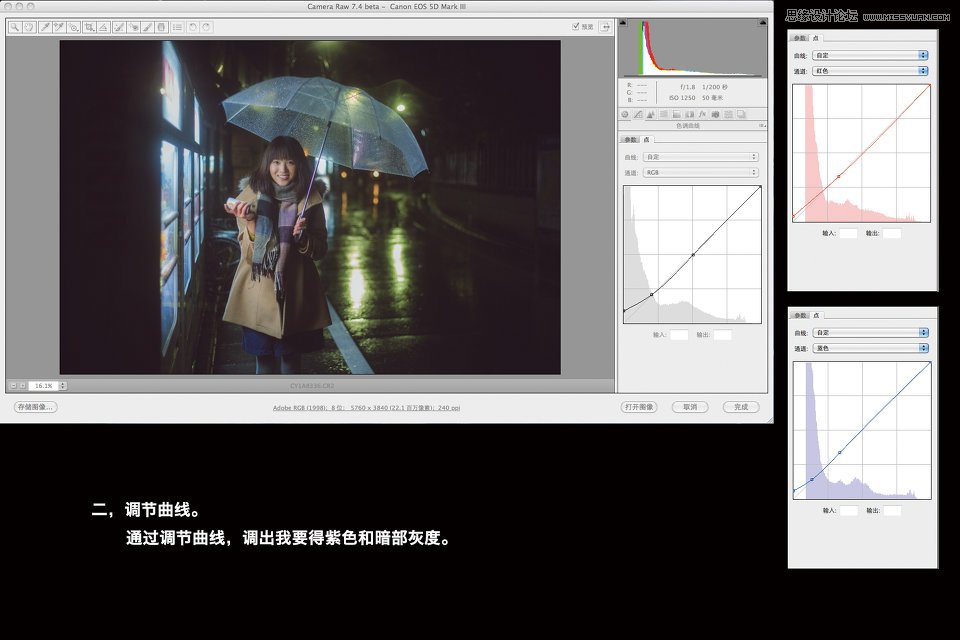 PS利用CameraRaw调出雨夜外景惊艳的冷色效果教程