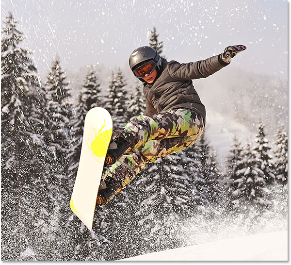 PS简单几步为滑雪者创造冲击力震撼的动感效果