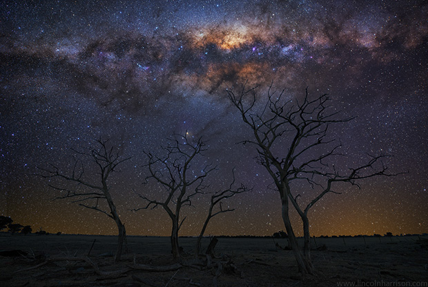 photoshop将干净的冬日夜空制造宇宙大爆炸